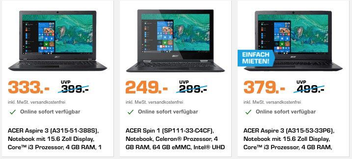 Saturn Mega 🔥 Osteraktion: Viele günstige Produkte von  Lenovo, Acer, Samsung uvm. zu Top Preisen