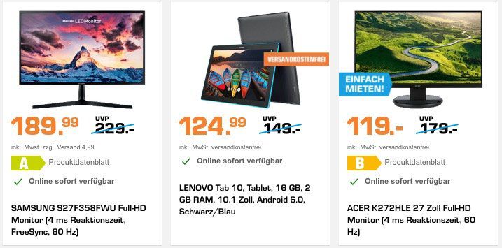 Saturn Mega 🔥 Osteraktion: Viele günstige Produkte von  Lenovo, Acer, Samsung uvm. zu Top Preisen