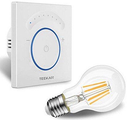 Teekar Smart Schalter mit Dimmfunktion kompatibel mit Alexa/Google Home für 20,64€ (statt 26€)