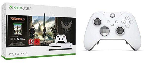 Xbox One S 1TB + The Division 2 + Gears of War 4 + Elite Wireless Controller für 256,42€ (statt 342€)