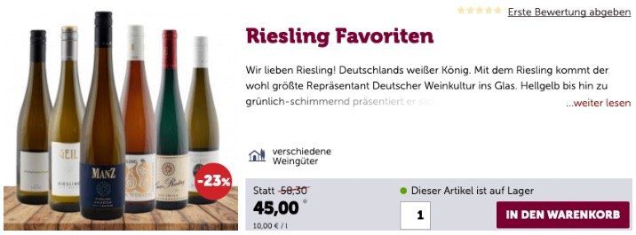 Silkes Weinkeller: Gutes Sortiment mit gehobeneren Tropfen   mit Gutschein 10% auf deutsche Weine