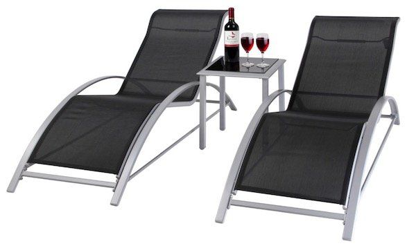 2er Set Giardino Aluminium Liegen mit Tisch für 109,99€ (statt 171€)