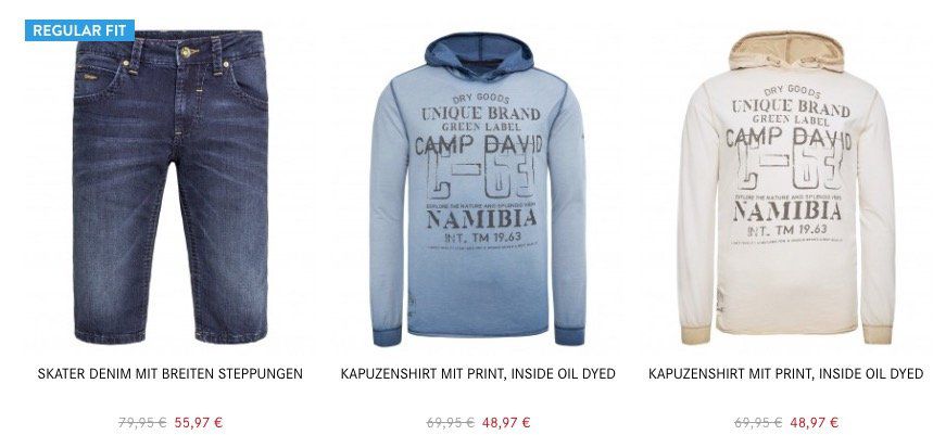 Camp David & Soccx Frühlings Sale mit 30% Extra Rabatt