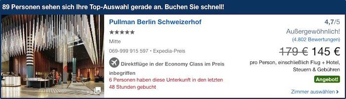 3 ÜN im TOP 5* Hotel in Berlin Mitte inkl. Flügen ab 145€ p.P.