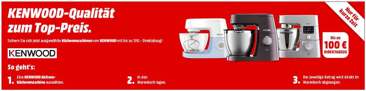 MM Kenwood Küchenmaschinen Aktion: z.B. KENWOOD Chef Sense für 299€ (statt 349€)