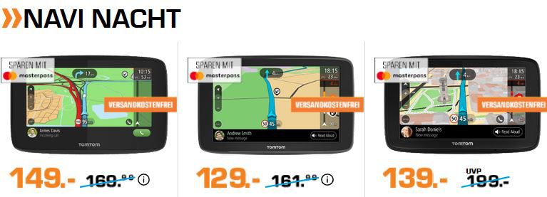 Saturn Drohnen, Navis und Foto late Night Shopping: z.B. TOMTOM GO Basic 6 Navi ab 114€ (statt 155€)