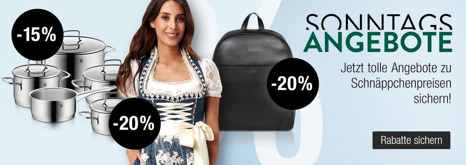 Galeria Kaufhof Sonntag: z.B. 20% Rabatt auf viele Fashion, 13% Rabatt Lego & Co. uvam