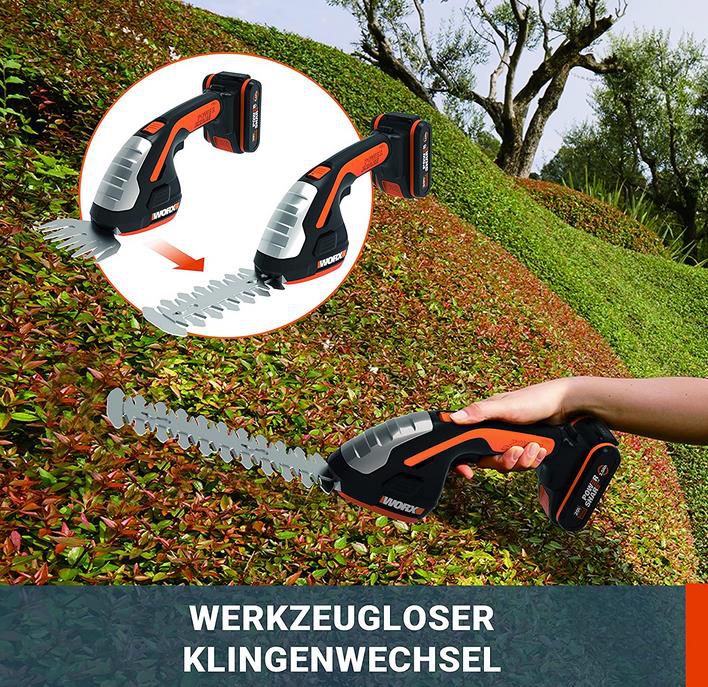 WORX WG801E Akku Gartenscherenset für 65€ (statt 99€)