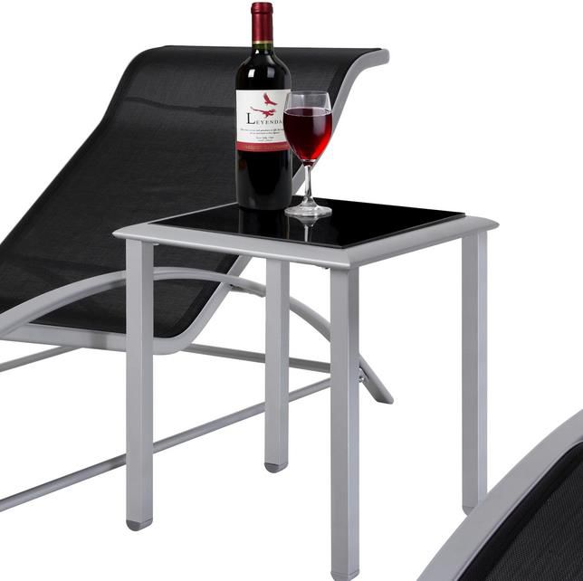 2er Set Giardino Aluminium Liegen mit Tisch für 109,99€ (statt 171€)