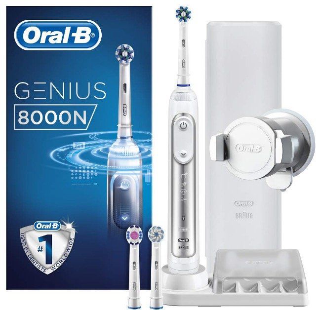 Oral B Genius 8000N inkl. 3 Bürsten, Ladestation und Reiseetui für 79,49€ (statt 105€) + 30€ Cashback