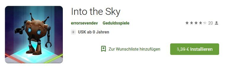 Android: Into the Sky kostenlos (statt 1,39€)