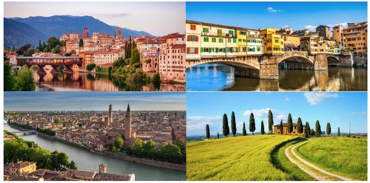 8 Tage Rundreise Romantische Städte Italiens mit Venedig, Verona, und Florenz inkl. Hotels Ü/F ab 199€ p.P.