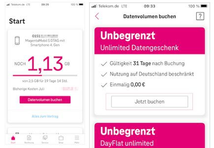 MeinMagenta App: 31 Tag unbegrenzt surfen für Telekom Mobilfunkkunden