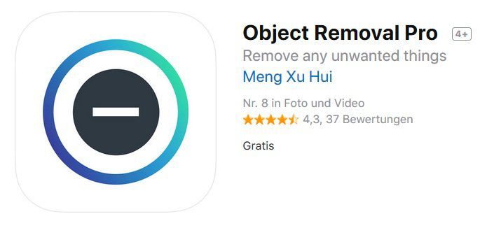 iOS: Object Removal Pro kostenlos (statt 2,29€)