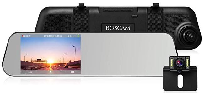 BOSCAM R1 1080p Dashcam & Rückfahrkamera im Rückspiegel für 62,99€ (statt 90€)