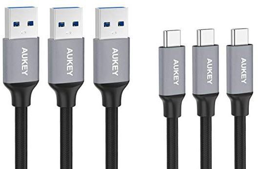 3erPack: 1m Aukey CB CMD1 USB C Kabel für 9,99€