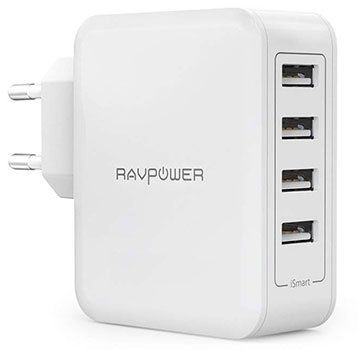 RAVPower RP PC026 4 USB Port 40W Ladegerät für 12,99€   Prime