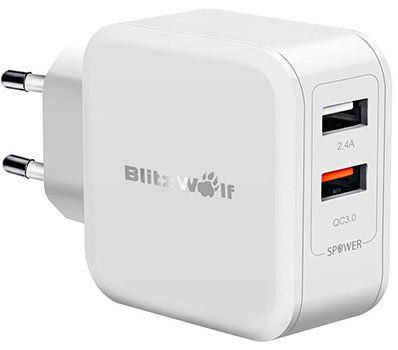 Blitzwolf BW S6   30W 2 Port USB Ladegerät mit QuickCharge 3.0 für 10,39€   Prime