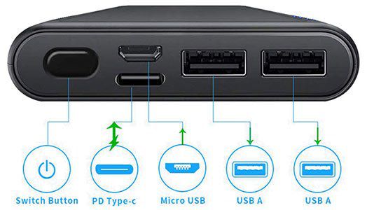 ON OR01 10.400mAh Powerbank mit 4 USB Ports inkl. je 1x Type C & Micro USB für 11,24€   Prime