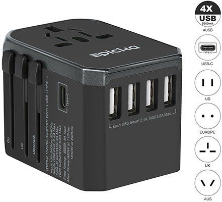 EPICKA Reiseadapter mit 4x USB & 1 Typ C Slot ab 13,79€ (statt 23€)