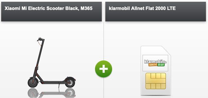 Xiaomi Mi Electric Scooter M365 für 4,95€ mit Allnet Flat im D Netz mit 2GB LTE für 19,99€