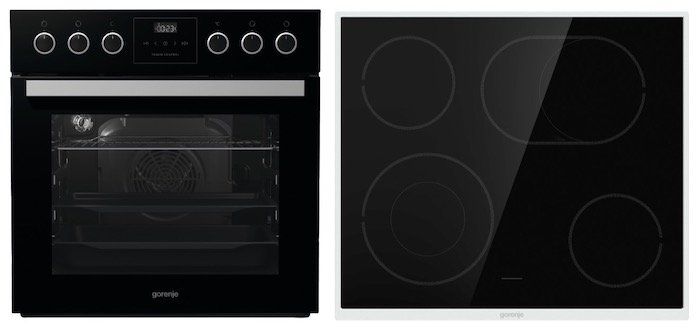 Gorenje Profi Set Black Einbauherd Set mit Glaskeramikkochfeld für 349€ (statt 439€)