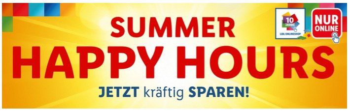 Lidl: bis Mitternacht Summer Happy Hour mit vielen Deals   keine Versandkosten ab 50€