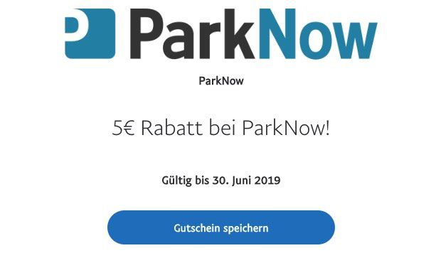 5€ Rabatt bei ParkNow dank Paypal Aktion