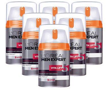 6er Pack LOréal Men Expert Vita Lift 5 Feuchtigkeitspflege (50ml) für 40,90€