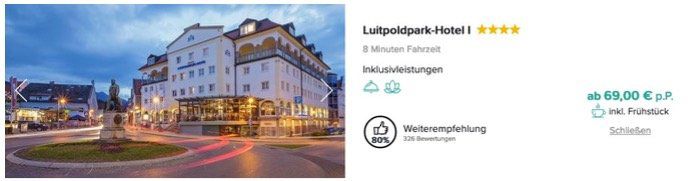 Schloss Neuschwanstein Eintritt & Führung inkl. ÜN und Frühstück im 4* Sterne Hotel ab 69€
