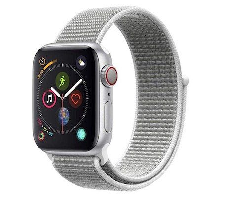 Apple Watch Series 4 LTE 44mm in Silber mit Sport Loop für 377,33€ (statt 393€)