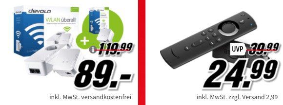 Media Markt Mega Familien Sale   z.B. Amazon Fire TV Stick ab 24,99€