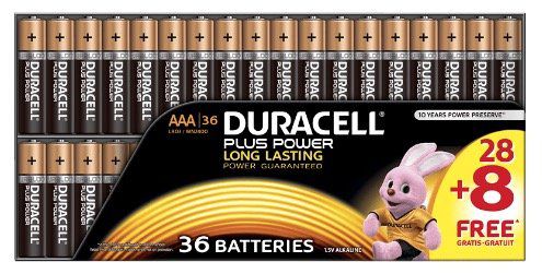 36er Pack Duracell Plus Power AAA Batterien für 11€ (statt 20€)