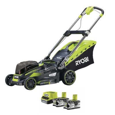 RYOBI OLM1841H   40cm Akku Rasenmäher inkl. 2x 4,0 Akku + Ladegerät ONE+ für 329€ (statt 479€)