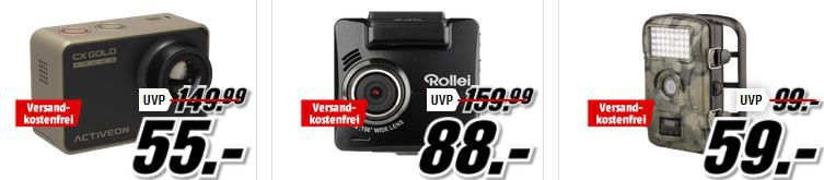 TOP! Media Markt Foto Late Night Aktion: günstiges Foto & Zubehör   z.B. ACTIVEON GCB10W  Action Cam für 55€ (statt 120€)