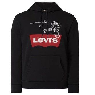 Levis Hoodie mit Snoopy Print Schwarz in M oder L für 42,49€ (statt 52€)