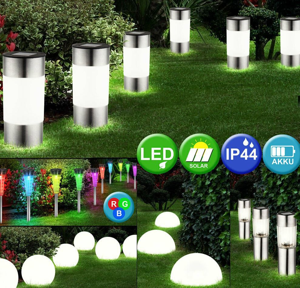 NoName LED Solar Garten Lampen Sets   5 Varianten für je 23,50€