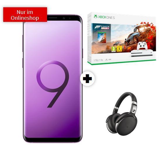 Samsung Galaxy S9+ inkl. Sennheiser Kopfhörer + Xbox One S 1TB Forza Horizon für 49€ + o2 Allnet Flat mit 20GB LTE für 34,99€ mtl.