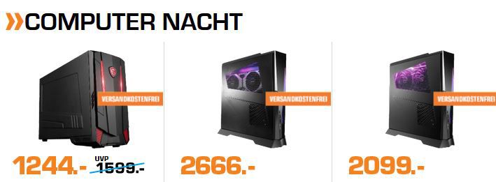 Saturn Computer Late Night: z.B. HYRICAN MILITARY 5848 Gaming PC für 577€ (statt 655€)