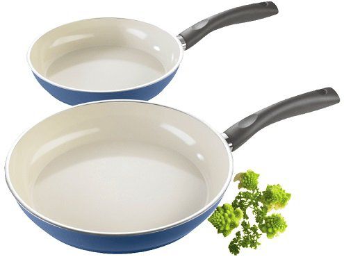 Ausverkauft! Stylen Cook Pfannenset 2 teilig 24 & 28cm mit Keramikbeschichtung in Blau für 16€ (statt 40€)