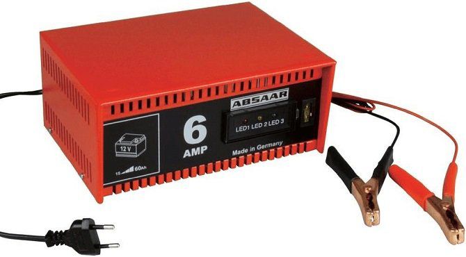 ABSAAR 77905 Batterie Ladegerät in Rot/Schwarz für 23€ (statt 28€)