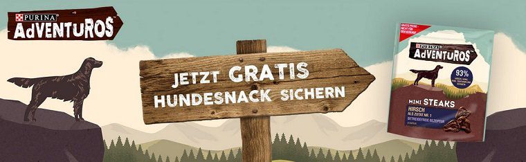 Purina Adventuros Hundeleckerlies Proben gratis anfordern