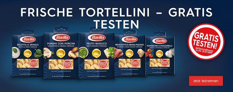 Kostenlos Barilla frische Pasta erhalten (z.B. statt 2,99€)