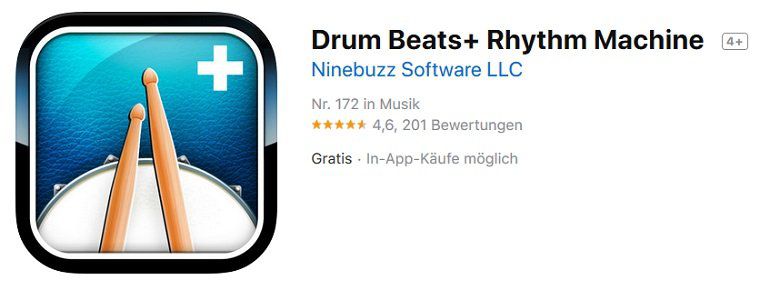 iOS: Drum Beats+ Rhythm Machine kostenlos (statt 5,49€)