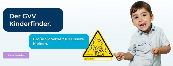 Wieder da! Kinderfinder Aufkleber gratis bestellen