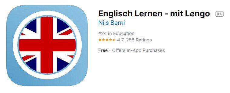 iOS: Gratis (statt 11€) Englisch Lernen mit Lengo