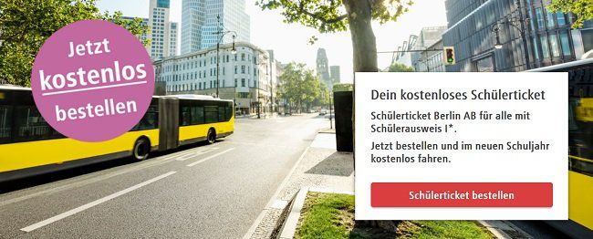 Berlin: Schülerticket gratis (statt 22€)