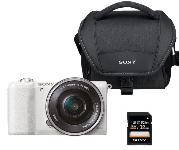 Sony Alpha 5100 Systemkamera + Objektiv + Tasche + Speicherkarte für 388€ (statt 442€)
