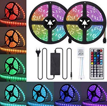 Ambother RGB LED Streifen 2x 5 Meter IP65 mit Netzteil & Fernbedienung für 12,99€ (statt 26€)