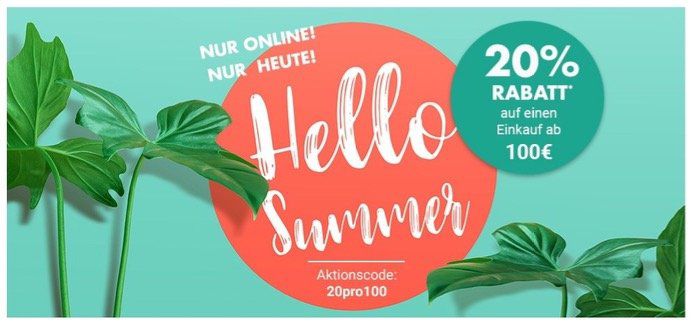 Karstadt: Heute 20% Rabatt auf den Einkauf ab 80€ Warenwert   auch auf Sale